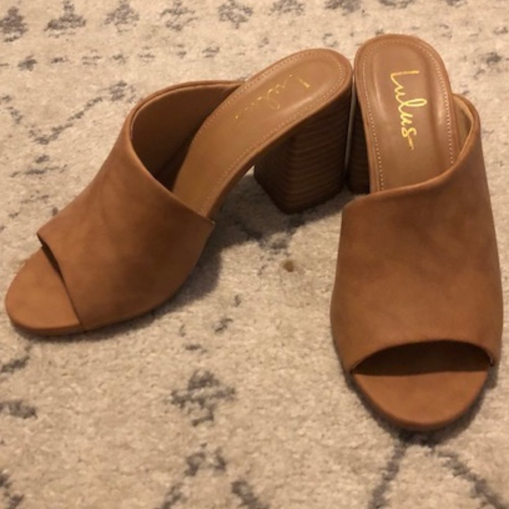 Peep-toe Mules by Lulu's